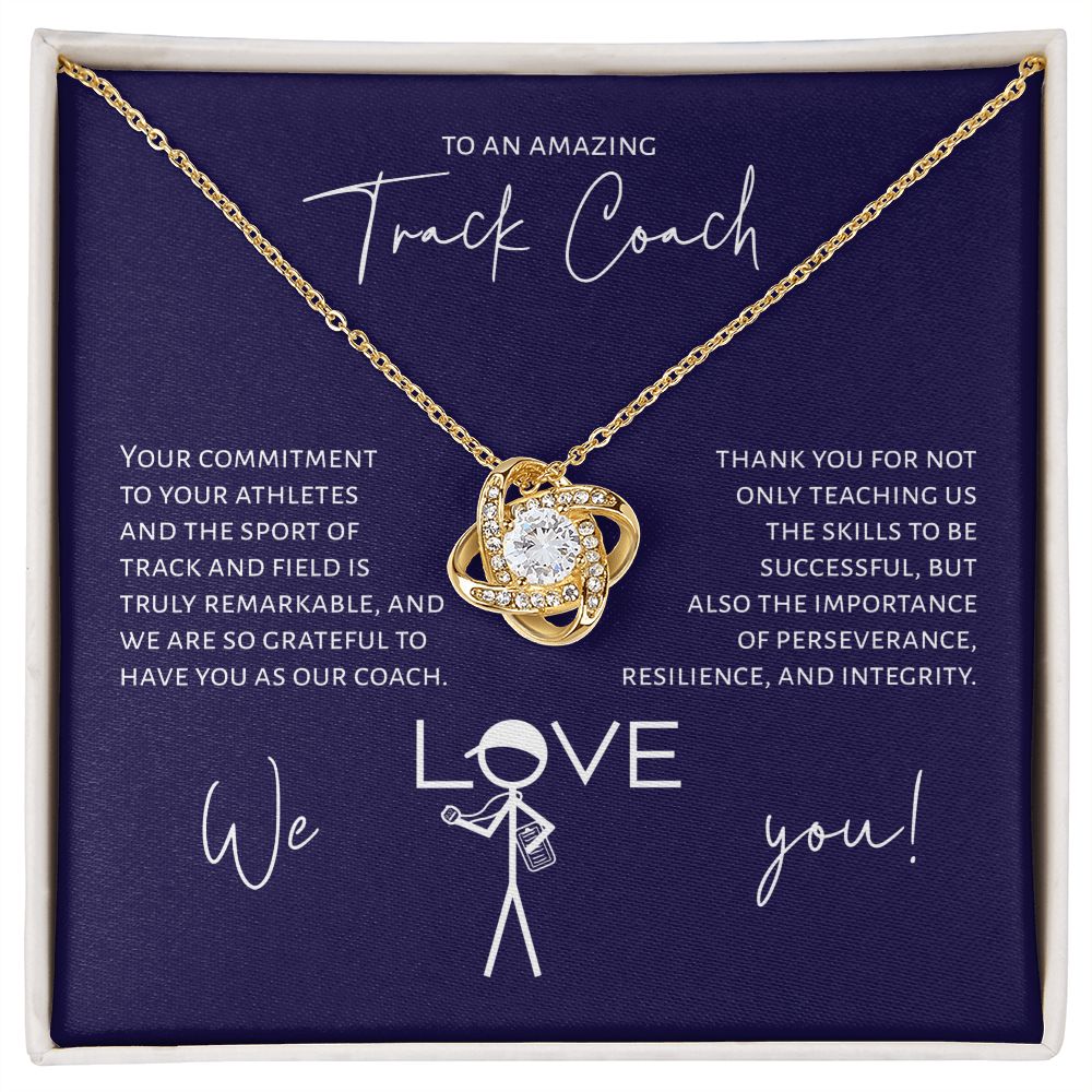Track Coach Necklace, Gift for track and field coach, End of Season gift