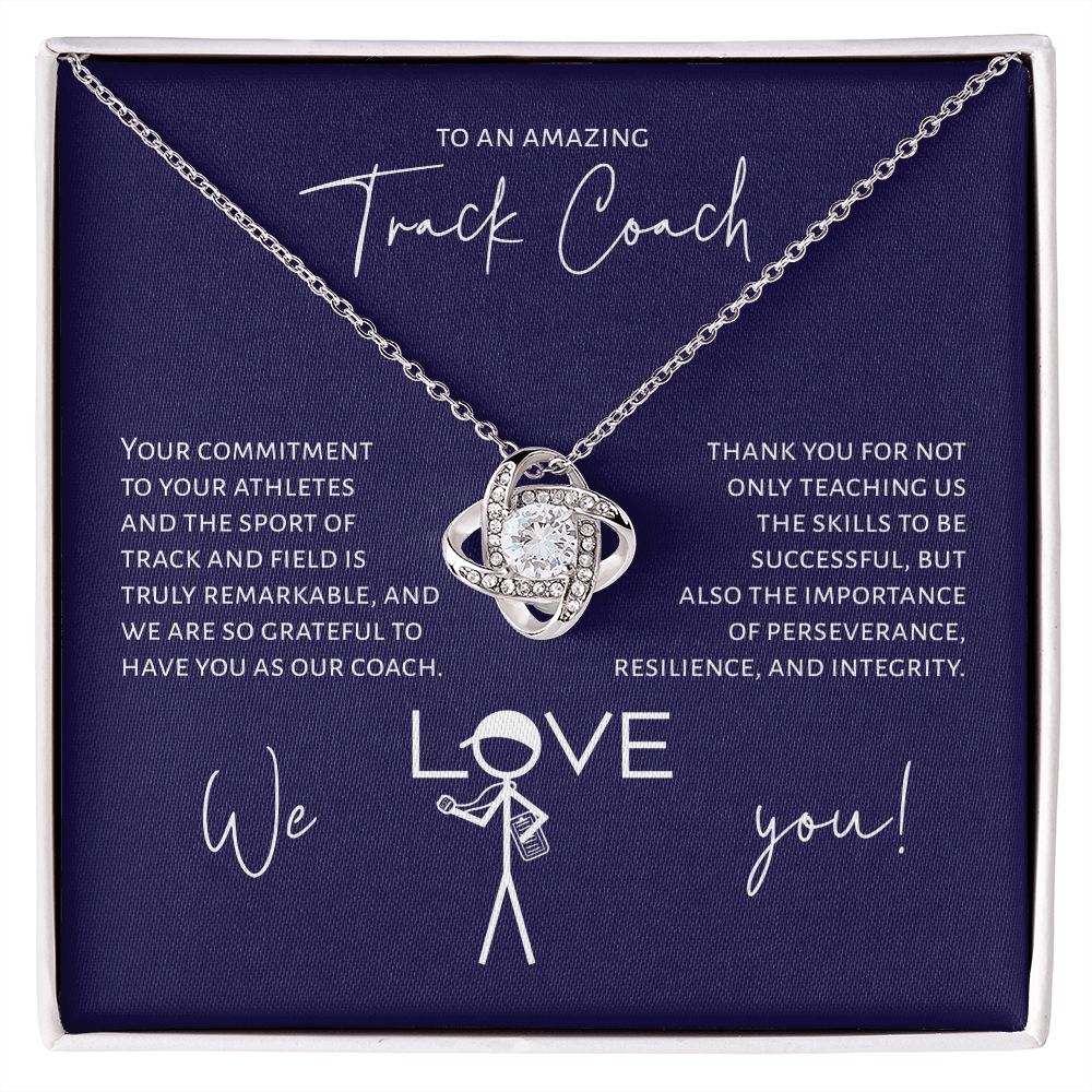 Track Coach Necklace, Gift for track and field coach, End of Season gift