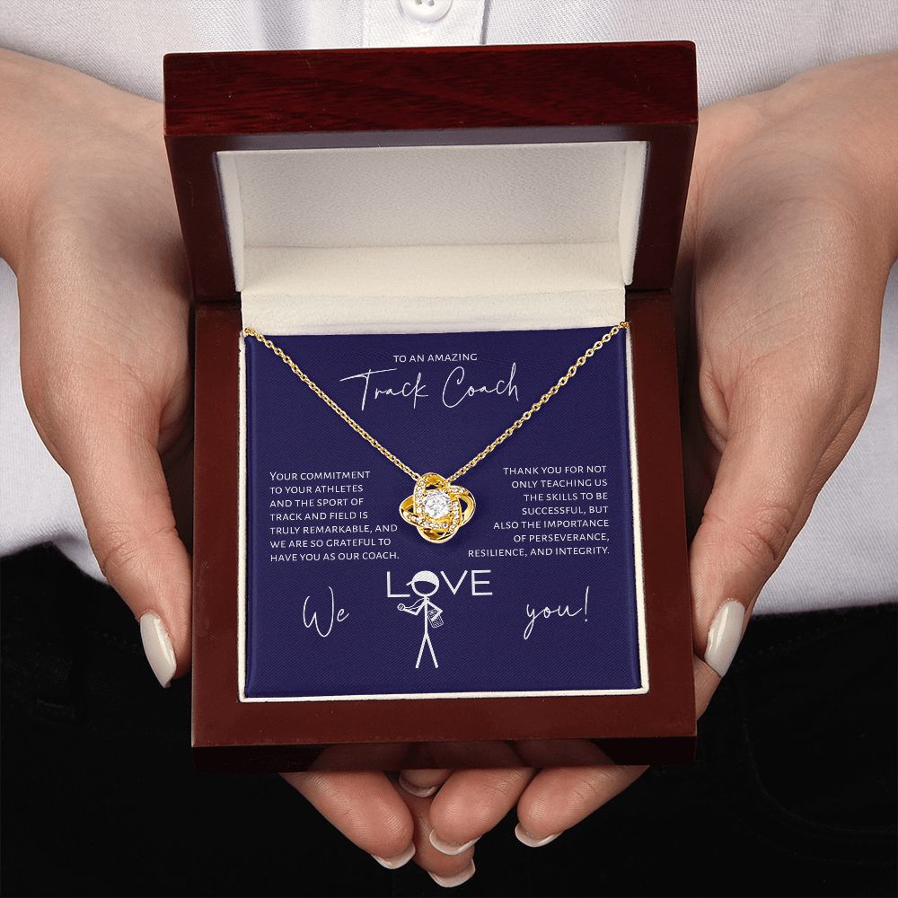 Track Coach Necklace, Gift for track and field coach, End of Season gift